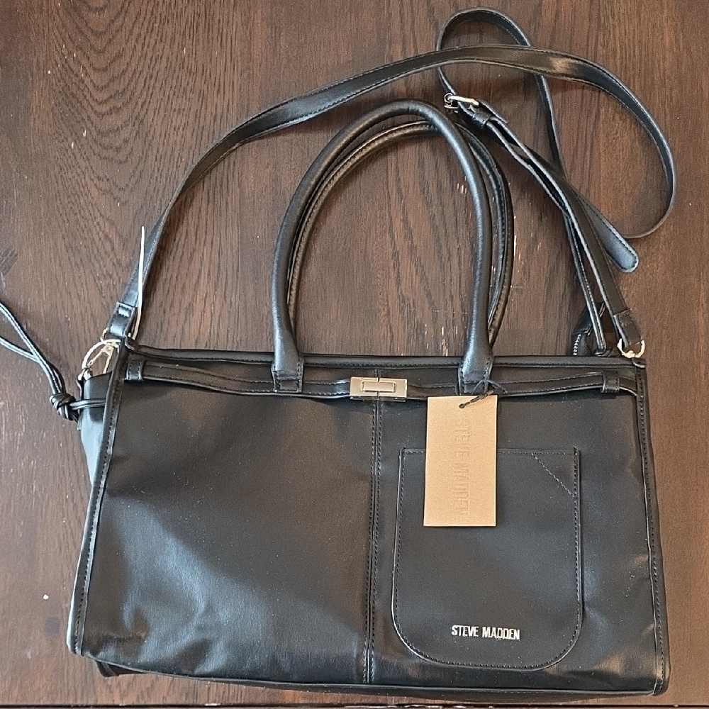 Steve Madden Black BBlitz Tote Bag